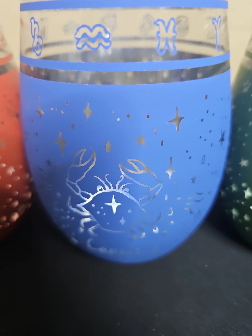 Earthbound Trading  Zodiac Element Wine Glass Set